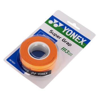 尤尼克斯（YONEX）羽毛球手胶运动吸汗带握把胶AC-102C-451暗橙色三条装