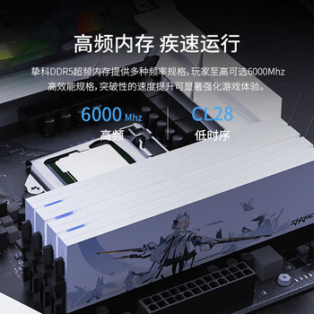 挚科32GB(16GB×2)套装 DDR5 6000 C28 台式机内存条 白鸽马甲条 海力士M-die原厂原印颗粒