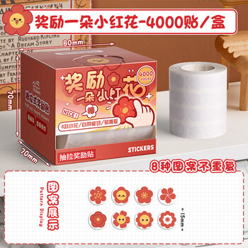 米砾小红花奖励贴纸儿童自律表扬鼓励贴纸笑脸小贴画大拇指积分卡贴老教师用五角星星贴玩具卷贴毕业季