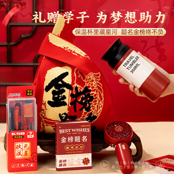 洧宜高考百日誓师学生礼物文具套装金榜题名礼盒中考高考加油励志袋子男女18岁成人礼仪式感-套装4