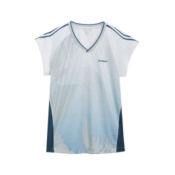 川崎（KAWASAKI）羽毛球服运动T恤速干吸汗透气女款大赛训练服C2017 玉石蓝 2XL