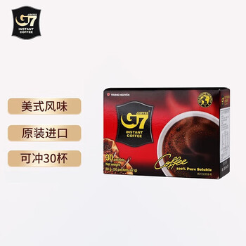中原中原速溶美式黑咖啡0蔗糖0脂肪 越南进口咖啡粉60g*2