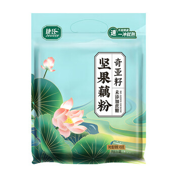 捷氏奇亚籽桂花坚果藕粉羹450g营养早餐健身代餐莲藕粉速溶无添加蔗糖 捷氏奇亚籽桂花坚果藕粉羹450g营养早餐健身代餐莲藕粉速溶无添加蔗糖