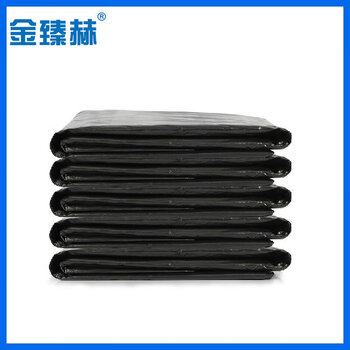 金臻赫酒店物业小区环卫一次性工业塑料袋 平口黑色100*120*70g*50只