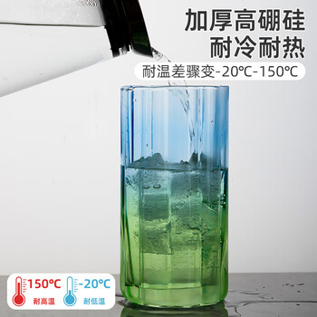 半物生活玻璃杯情侣水杯一对高颜值家用杯子鸡尾酒杯创意果汁杯高档饮料杯