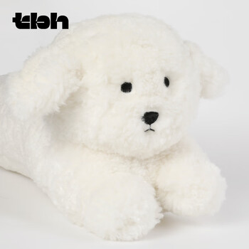 野兽派家居（tbh）微笑樱花比熊犬条形抱枕靠垫客厅办公室抱枕沙发腰枕床头靠枕礼物