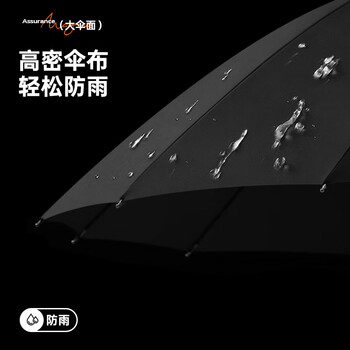 美度（MAYDU）自动长柄雨伞超大号加固加厚结实抗风伞男士商务伞16K M8001黑