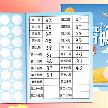 誉禾学生卡通积分册心愿集章册幼儿园奖励积分卡鼓励贴纸盖章册收集册10本装 4300蓝色