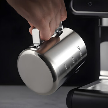 CLITON咖啡拉花杯鹰嘴意式拉花缸 304不锈钢打奶泡杯带刻度打奶缸350ml 