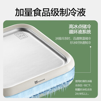 磨客（mokkom）网红DIY迷你炒冰机炒酸奶盘家用小型儿童可卷冰淇淋盘免插电自制DIY冰淇淋 MK-800豆蔻绿