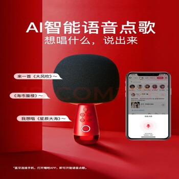 唱吧小巨蛋麦克风G2升级版绯红色 无线蓝牙麦克风 话筒音响一体 生日礼物 收藏