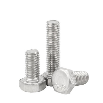 永利尚 304不锈钢外六角螺丝钉全螺纹外六角螺栓全牙 M6*90（20个）