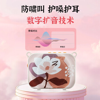得胜（TAKSTAR）E30W 无线小蜜蜂扩音器教师专用导游喇叭腰挂便携式国风蓝牙小音箱喊话器无线讲课麦克风 柔月白