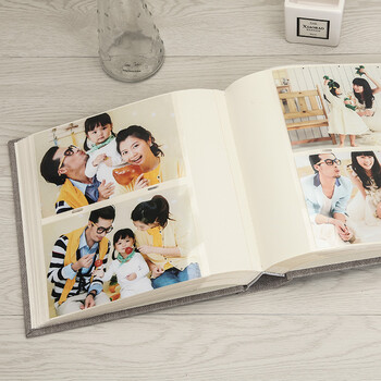 NCL仲林插袋式布艺相册200张6寸 影集/家庭相薄照片书 棕色 NB-2UP6-BR