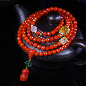 南红玛瑙手串108佛珠手链1号