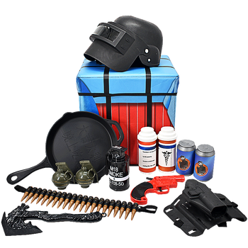 【京东直营】吃鸡套装玩具绝地求生空投箱套装信号抢儿童装备玩具枪