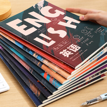 佐澜哲 美式科目车线本B5加厚高颜值可平摊笔记本本子初高中生作业本16K车线本记事本 语数英