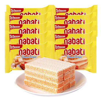 丽芝士印尼进口25克richeese奶酪芝士威化饼干超值装零食整箱 丽芝士