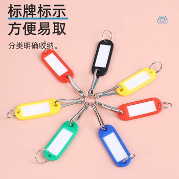 易利丰（elifo）钥匙圈环房东钥匙盘管理编号钥匙收纳神器钥匙串钥匙扣标签牌分类 圆形手环20位带21个标记牌