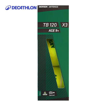 迪卡侬网球袋装球箱装球大包装有压耐打TEN网球TB120 -绿色 4064896