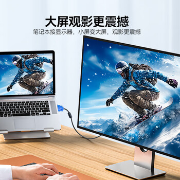 山泽VGA线高清双磁环3+6铜芯 台式电脑主机接投影仪显示器视频信号连接线10米 VM-1100