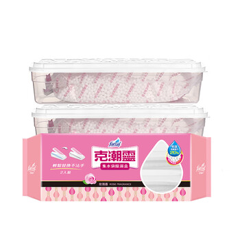 花仙子（Farcent）可重复除湿盒玫瑰香180g*2入贵重物品钢琴首饰字画衣柜除湿干燥剂