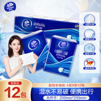 维达（Vinda）福利精选 V0036纸手帕2提+金衣玉食花生油5L+五常稻花香大米5KG