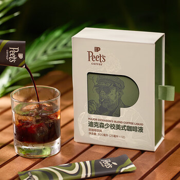 皮爷咖啡皮爷迪克森少校美式咖啡液peets黑巧克力风味咖啡 盒装25mL/12条A