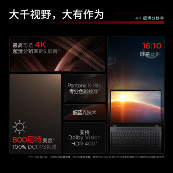 联想ThinkPad P16 2024 Ai 16英寸3D建模移动工作站笔记本（i7-14700HX 16G 1TB RTX1000Ada）
