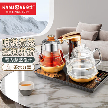 金灶（KAMJOVE）全自动上水电热水壶 GA-909+茶垢剂1盒 喷淋式煮茶器 烧水壶  电茶炉抽水烧水茶壶茶具 企业采购