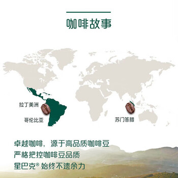 星巴克精品速溶咖啡随星杯 经典美式浓缩冷萃 中度烘焙2.7g*18颗