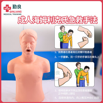 勤良成人气道哽梗塞急救训练模拟人海姆立克急救训练模型气管异物咔喉阻塞自救教学模型假人QL/J145