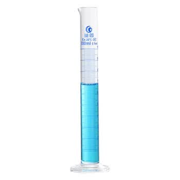垒固 圆底玻璃量筒 高硼硅玻璃量出式量筒 500ml【2个/盒】 1盒 