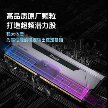 佰维（BIWIN）马甲条 32G(16G×2)套装 DDR5 6400频率 台式机内存条 悟空 HX100(C36) 星光银