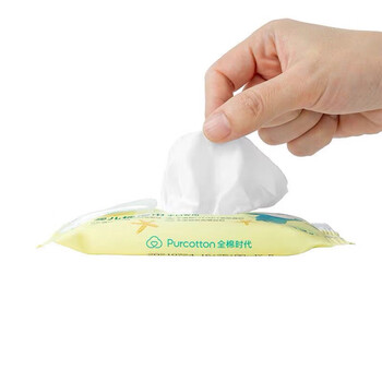 全棉时代（PurCotton）婴儿纯棉湿巾宝宝手口湿巾纸柔润肌肤更多水分12抽*6包便携装