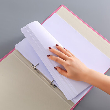 牧野（MAKINO）2孔O型夹PP文件夹 活页打孔文件夹 学生资料夹 办公商务用品 文件收纳报告夹 蓝色