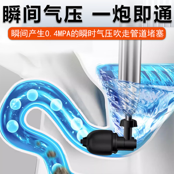 洛滑马桶疏通器锂电下水管道疏通神器家用物业专用工具电动高压一炮通