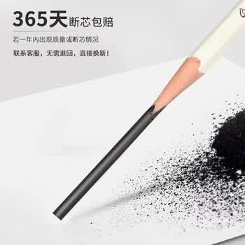 青竹画材（CHINJOO）流光白绘画铅笔12B【盒】初学者绘画工具画画绘图考试练习速写学生美术生专用画画笔