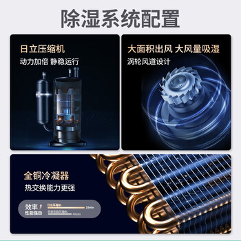 美资森美工业除湿机仓库地下室大功率配电房防潮车间抽干工厂吸湿商用工程商业除湿机 192L/天 HK5192BE