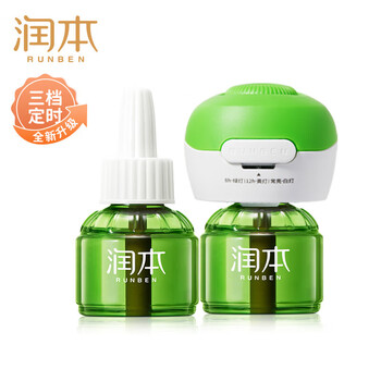 润本电热蚊香液2液1器 神狮0.8% + 7%驱蚊酯驱蚊液 无酒精无香型 65ml