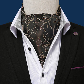 雅西欧男士领巾英伦商务西装衬衫长款双面领口丝巾潮男领口巾围巾黑金