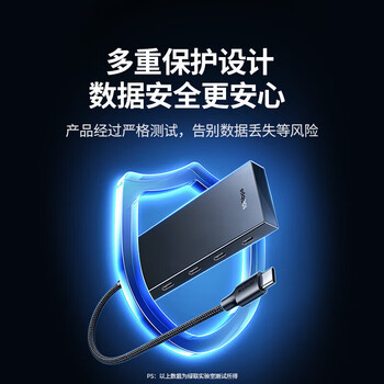 绿联USB3.2扩展器Gen2高速10Gbps集分线器hub转换多接口Type-C供电延长转接笔记本 1米/35884