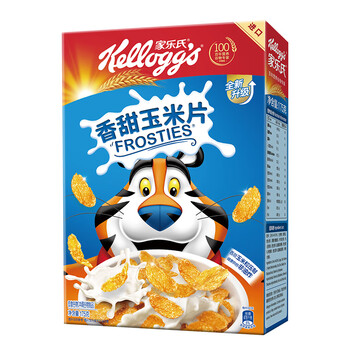 家乐氏（Kellogg）进口香甜玉米片175g/盒儿童营养谷物麦片即食早餐代餐零食