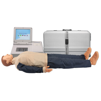 勤良高级心肺复苏模拟人全身CPR人工呼吸急救训练模型假人 全功能8英寸液晶动画彩显训练实战考核QL/CPR690S