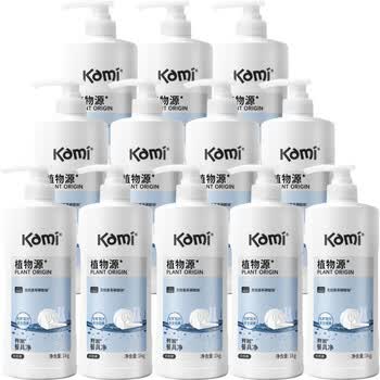 开米餐具净洗洁精1kg*12瓶/整箱无香型洗涤灵植萃配方除菌油污清洗剂