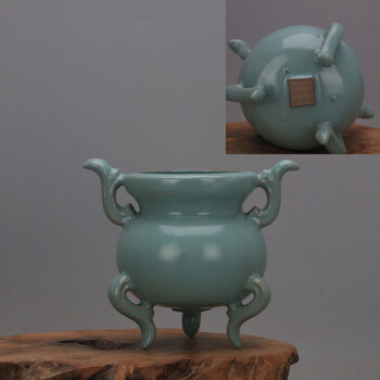 宋代汝窑三足香炉价格报价行情- 京东