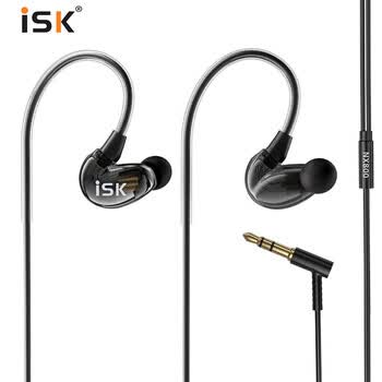 iSK NX800监听耳机主播专用声卡直播耳返入耳式高保真长线直播唱歌电竞HiFi耳塞（赠6.5转接头）