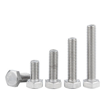 永利尚 304不锈钢外六角螺丝钉全螺纹外六角螺栓全牙 M6*90（20个）