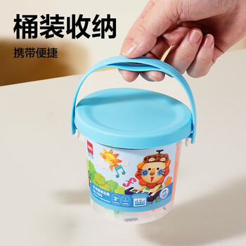 得力(deli)12色非轻型粘土学生玩具彩泥橡皮泥黏土手工DIY(颜色随机)手提桶装毕业儿童节文具生日礼物 得力(deli)12色非轻型粘土学生玩具彩泥橡皮泥黏土手工DIY(颜色随机)手提桶装毕业儿童节文具生日礼物