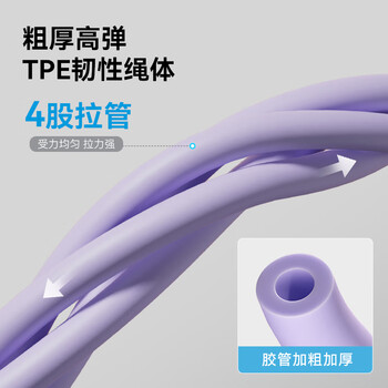 京东京造 脚蹬拉力器瑜伽拉力带弹力绳健身器材仰卧起坐辅助器脚踏卷腹紫